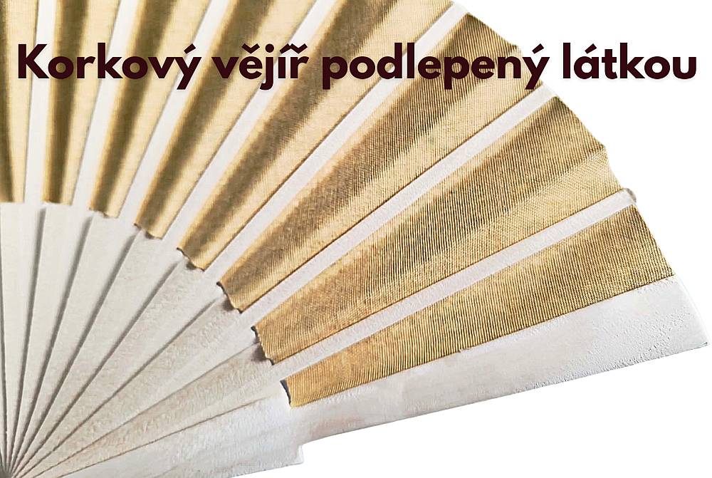 Skládací korkový vějíř
